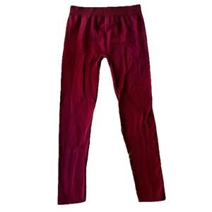 Love Charm Sz S/M Burgundy Maroon Pull On Leggings Casual Holiday Winter Womens